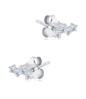 Shining Designed Silver Stud Earring STS-6276